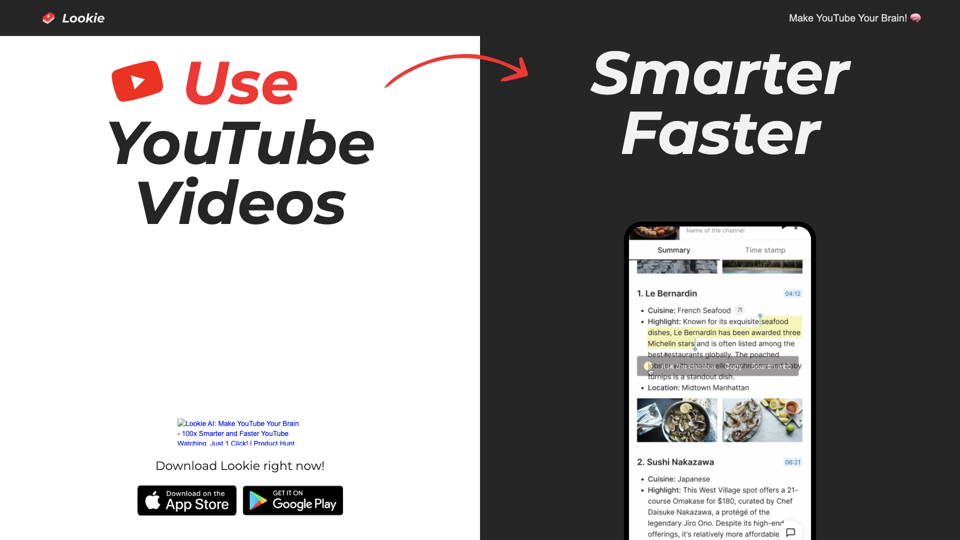 Lookie: YouTube AI - Make YouTube your brain 🧠