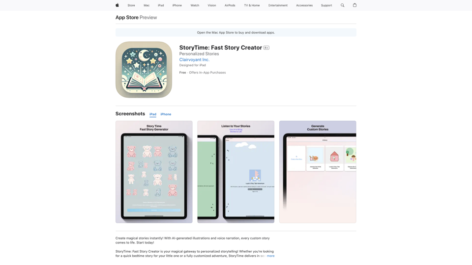 StoryTime: Criador de Histórias Rápidas na App&nbsp;Store