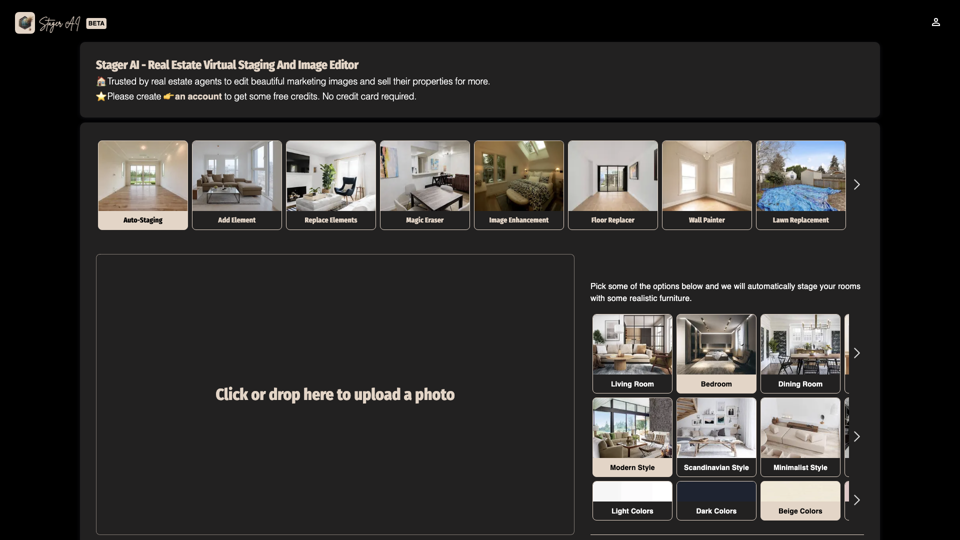 Stager AI - One Click Home Virtual Staging And Image Editor