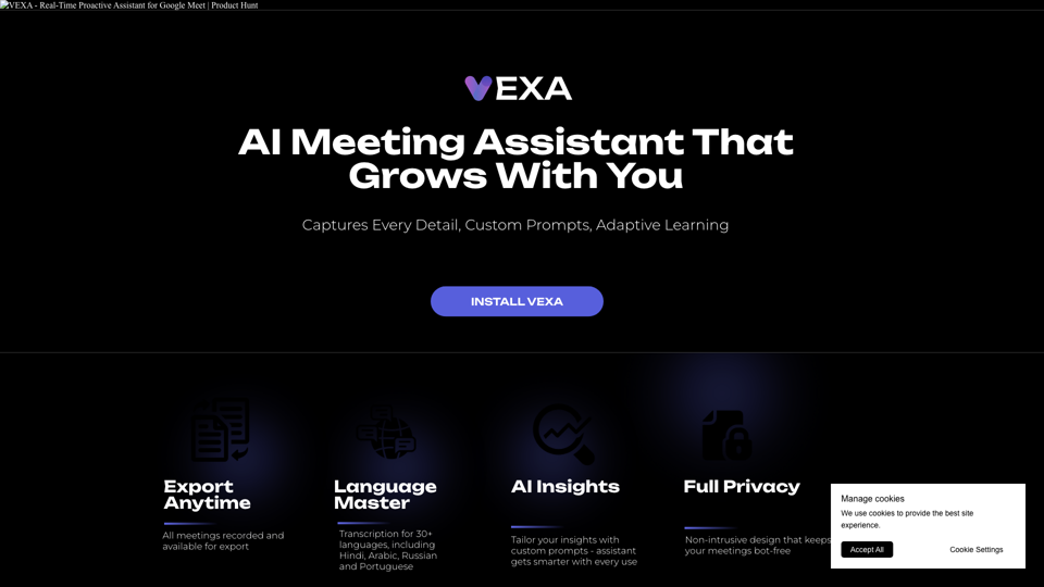 vexa: Assistant for Business Meetings