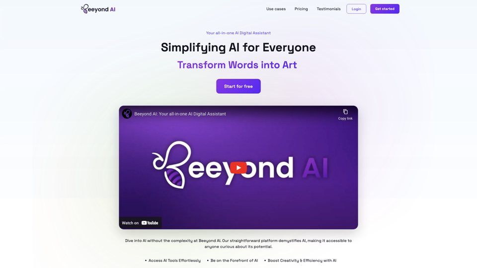 Beeyond AI: Simplifying AI for Everyone