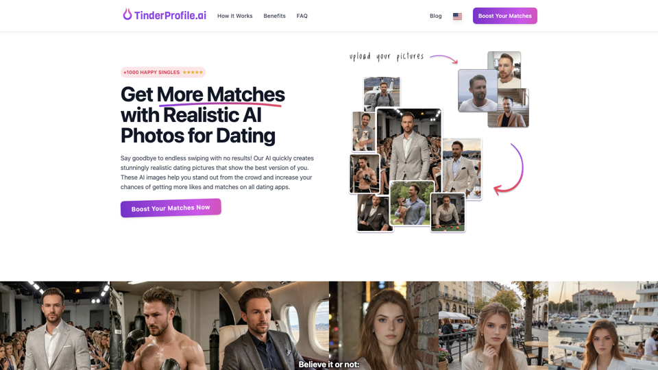 🥇 Maximize Your Matches with AI | TinderProfile.ai