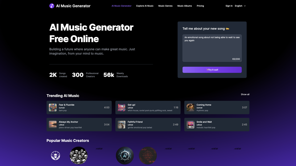 Generador de Música AI Gratis - ai-music-generator.ai