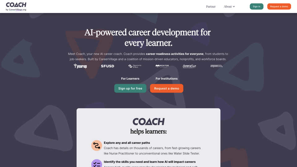 Entrenador: Entrenador de Carreras con Inteligencia Artificial | CareerVillage