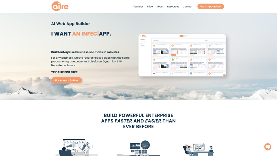 No-Code AI App-Builder: Build Web Apps Faster, Easier &amp; Cheaper - Aire