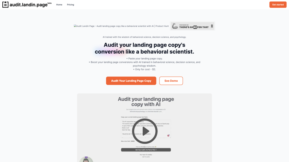 Landing Page Copy Audit