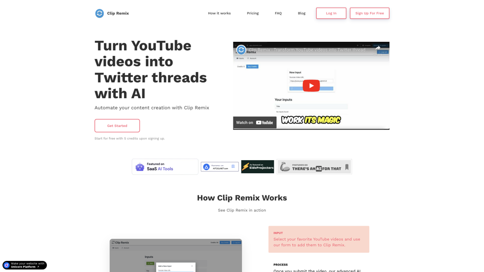 Turn YouTube videos into Twitter threads with AI