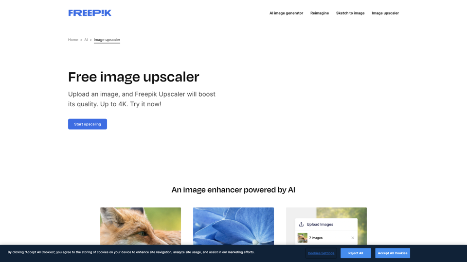 Free Image Upscaler - Enhance and Upscale Photos with AI