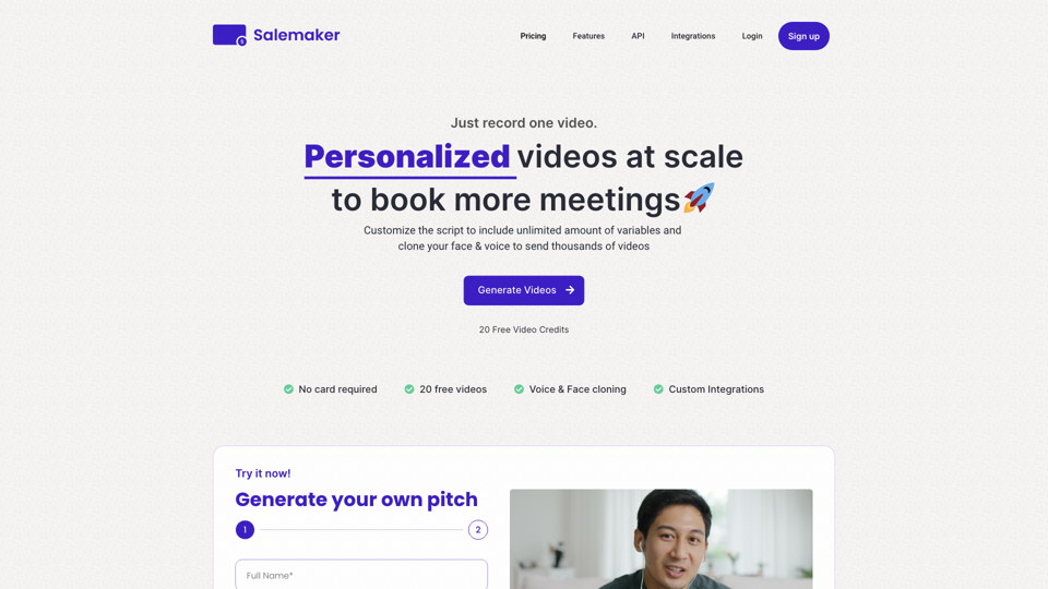 Personalized Sale Videos at Scale Salemaker