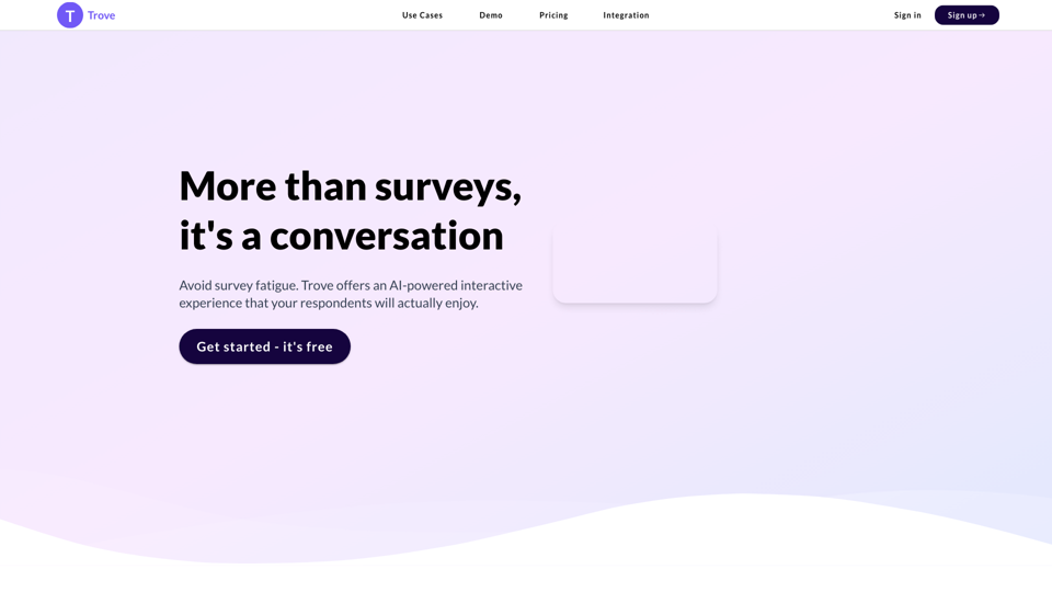 Trove | Conversational Surveys, Higher Response Rates