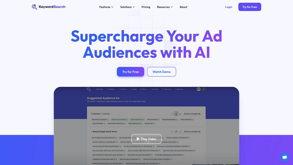 KeywordSearch - SuperCharge Ad Audiences with AI