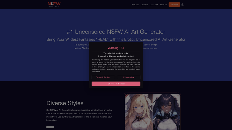 #1 Uncensored NSFW AI Art Generator