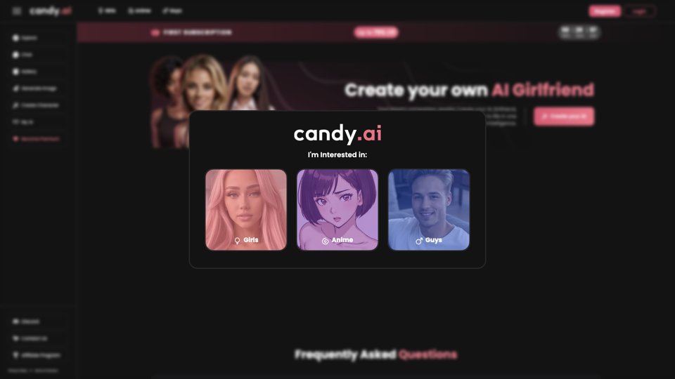 Candy.AI: Crie Sua Namorada Artificial &amp; Comece a Conversar