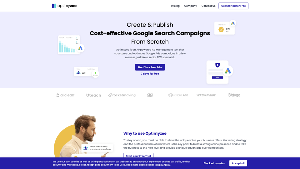 Ad Management tool for Google Ads campaigns - Optimyzee