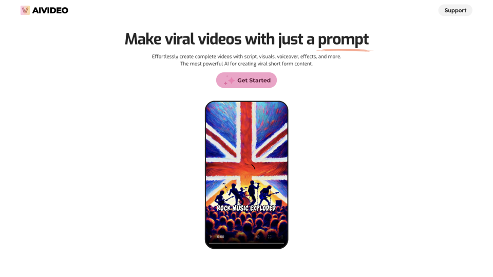 AIVideo.com | Make viral videos with just a prompt