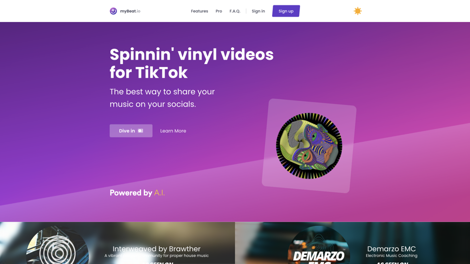 myBeat - Crie vídeos musicais em vinil