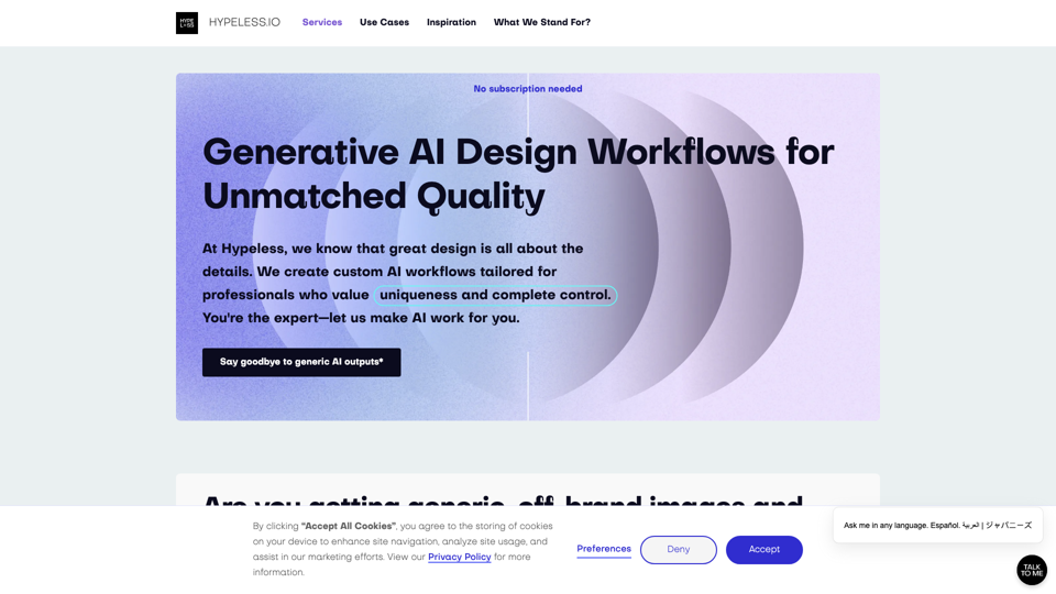 Hypeless.io – Hybrid Human+AI Workflows to speed up your design process