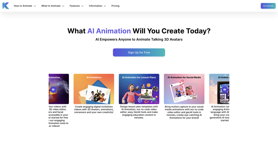 Animation Video Maker | Krikey AI