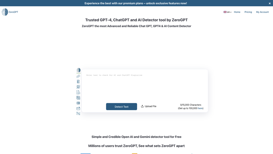 Detector de IA - Verificador de IA Confiable para ChatGPT, GPT4 y Gemini