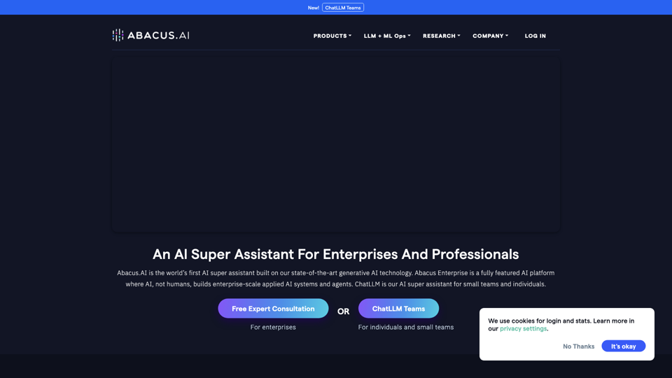 Abacus.AI - Effortlessly Embed Cutting Edge AI In Your Applications.