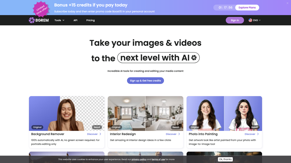 BgRem — Incredible AI Tools for Creating Images &amp; Videos