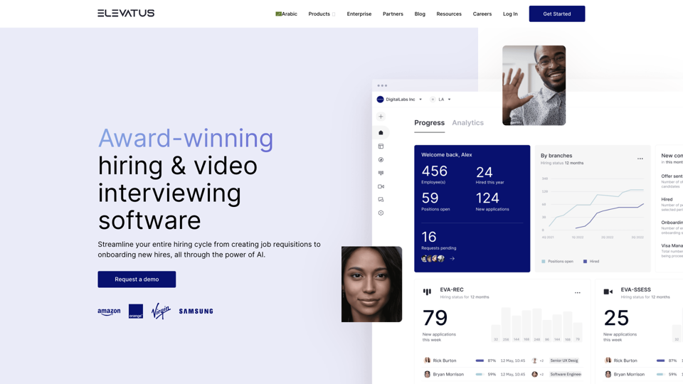 #1 Award-Winning Hiring &amp; Video interviewing Software | Elevatus