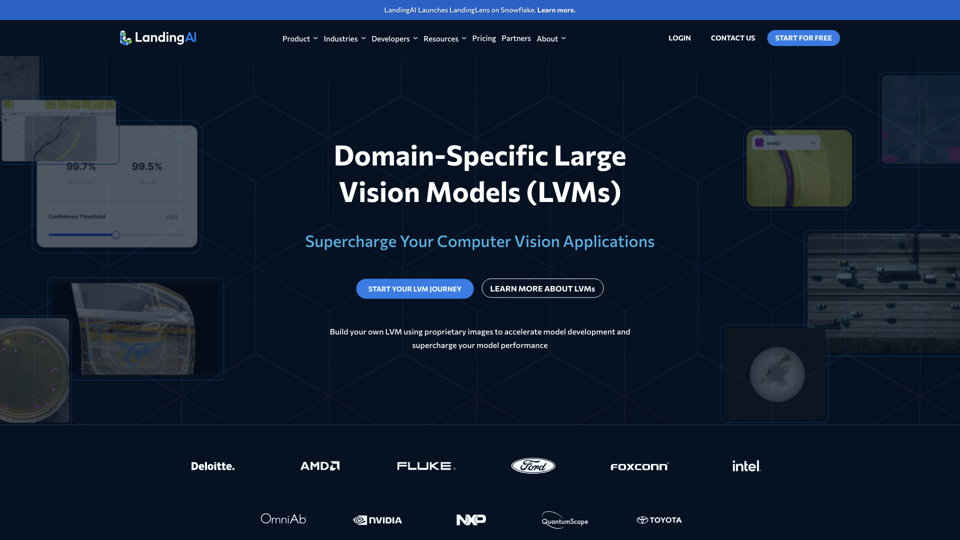 Plateforme de Vision par Ordinateur par Landing AI | Entreprise de Logiciels d'Intelligence Artificielle