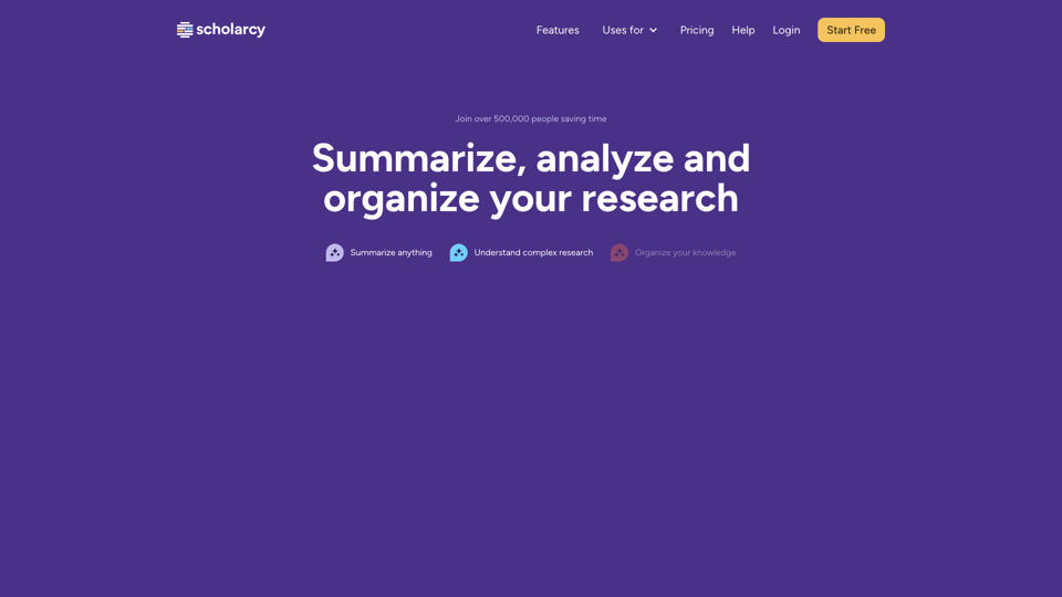 Scholarcy - La connaissance simplifiée