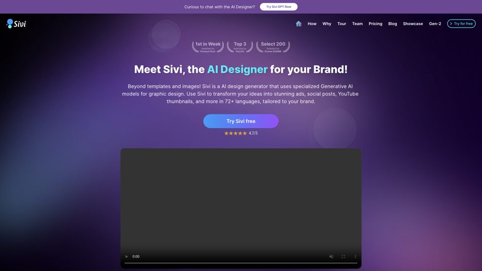 Sivi: Seu Designer AI Multilíngue | Design Gerador