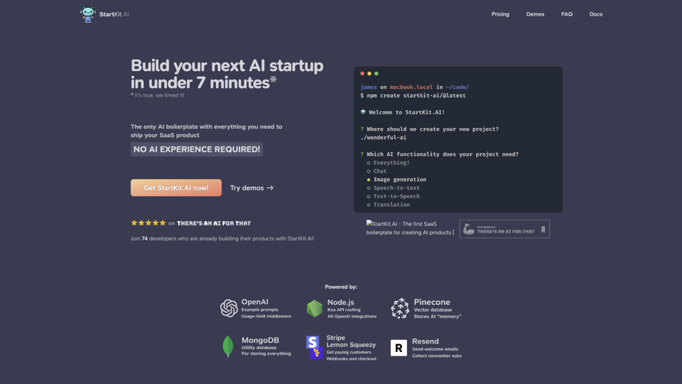 StartKit.AI ‧ Construire des Startups AI plus rapidement