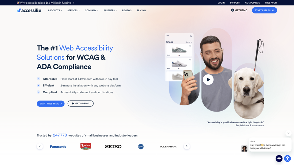 Solución de Accesibilidad Web para Cumplimiento de la ADA y WCAG - accessiBe