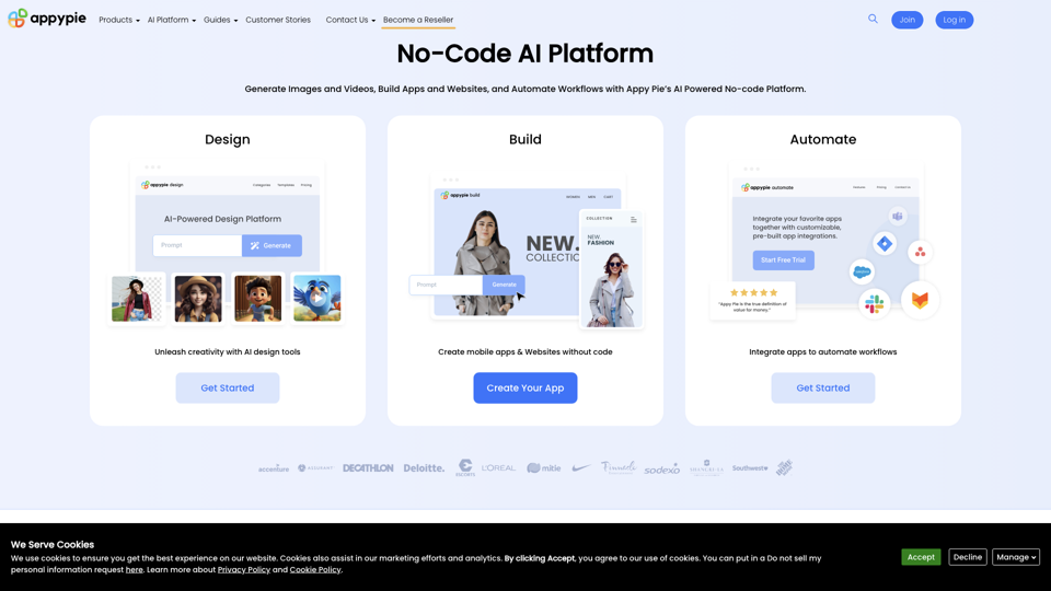 Plataforma de IA sem Código - Design, Construção, Automação | Appy Pie