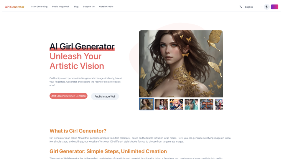 Generador de Chicas AI: Desata Tu Visión Artística (Gratis, Ilimitado)