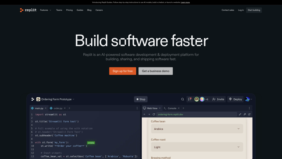 Replit –&nbsp;Build software faster