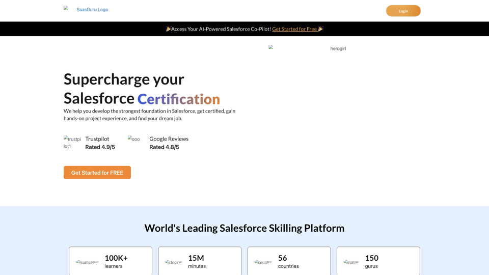 Aprenda Salesforce, Obtenha Certificação e Inicie sua Carreira com saasguru