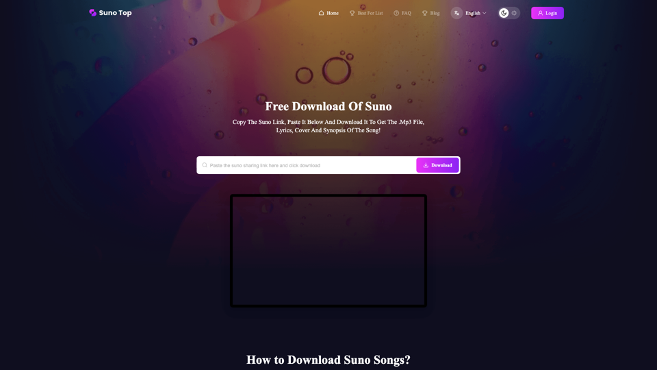 Suno-Top : Téléchargeur de Musique Rapide et Gratuit pour Suno