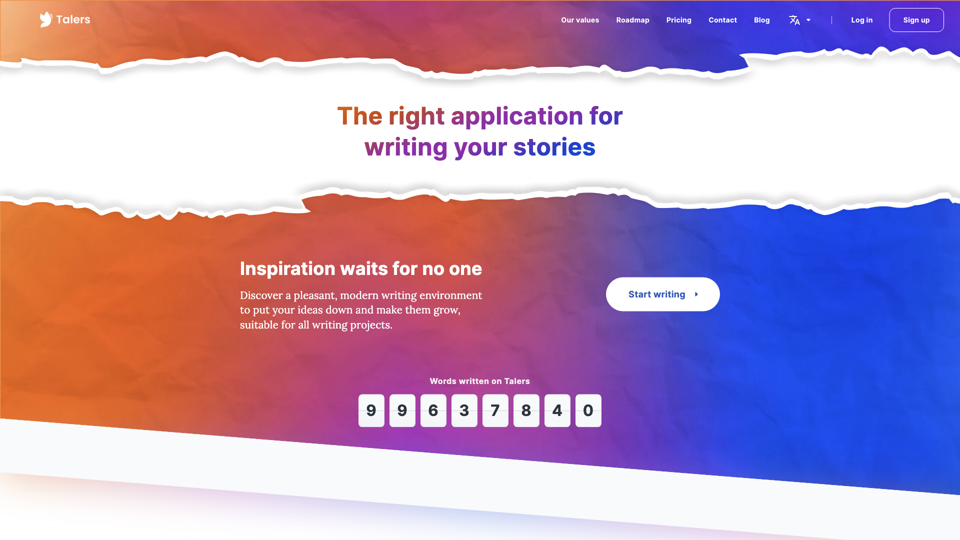 Talers • Elegant, modern and collaborative writing application