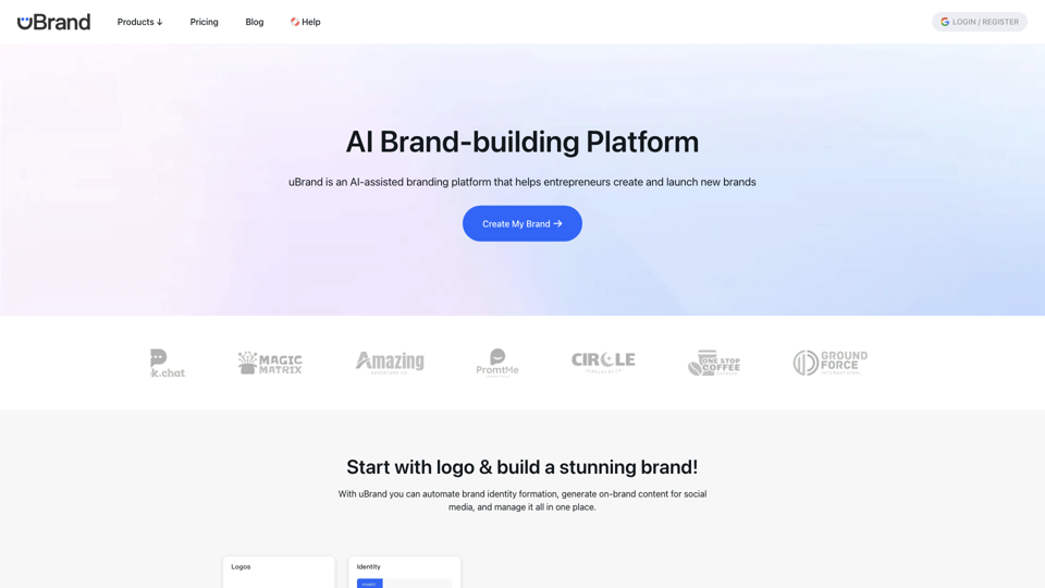 AI Branding Design Platform for Entrepreneurs - uBrand