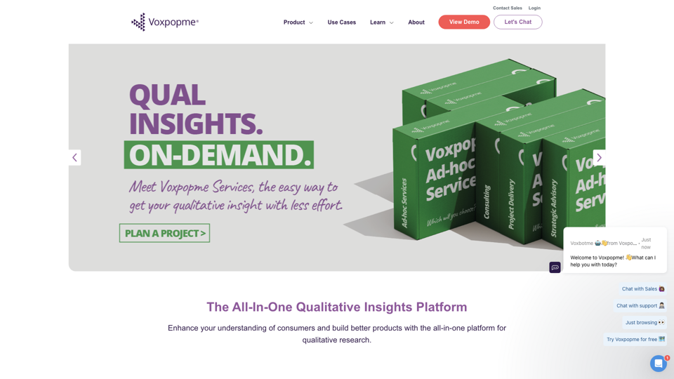 Voxpopme | Centralized Insights Platform