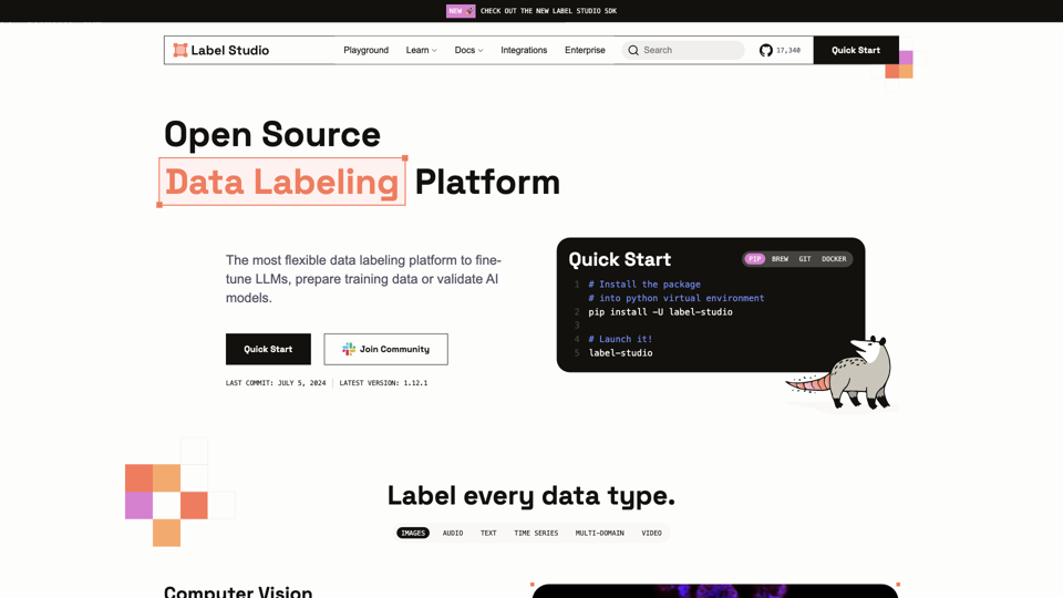 Open Source Datenbeschriftung | Label Studio