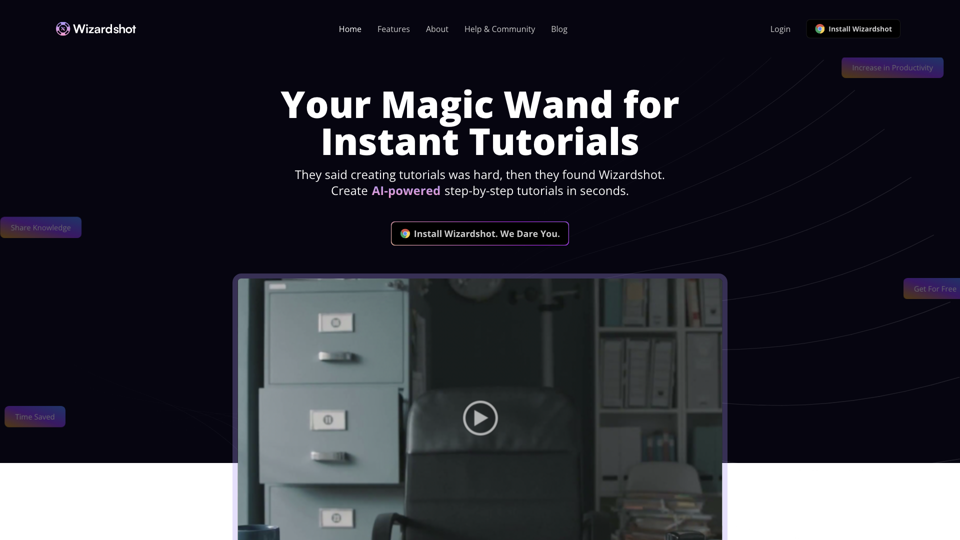 Wizardshot - Create AI-powered step-by-step tutorials in seconds.