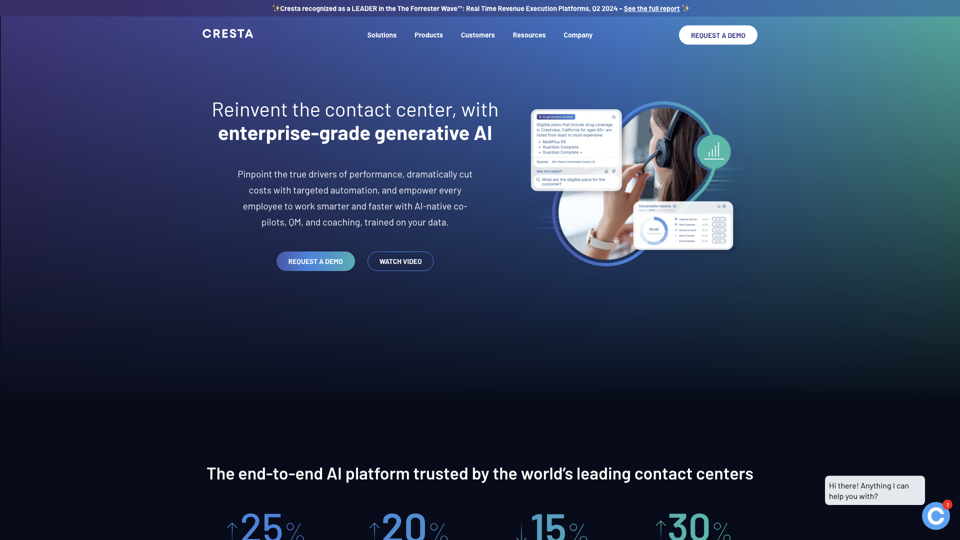 Cresta AI | Inteligencia Artificial Generativa para el Centro de Contacto Inteligente