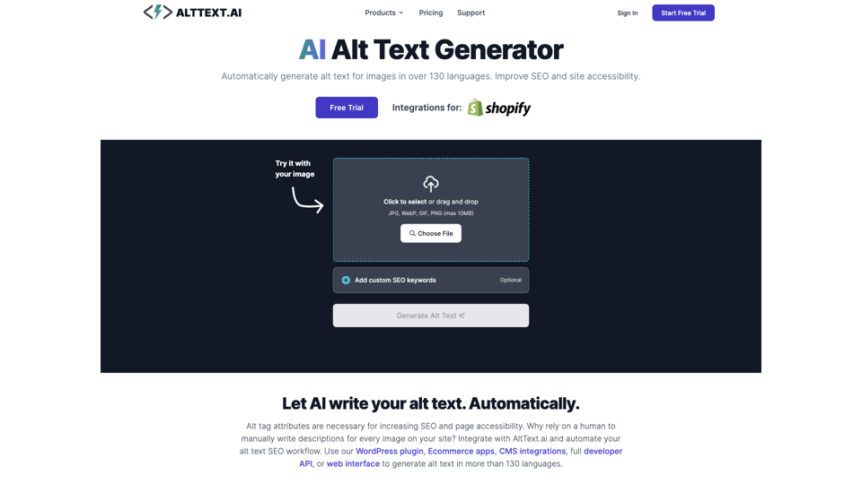 AI Alt Text Generator