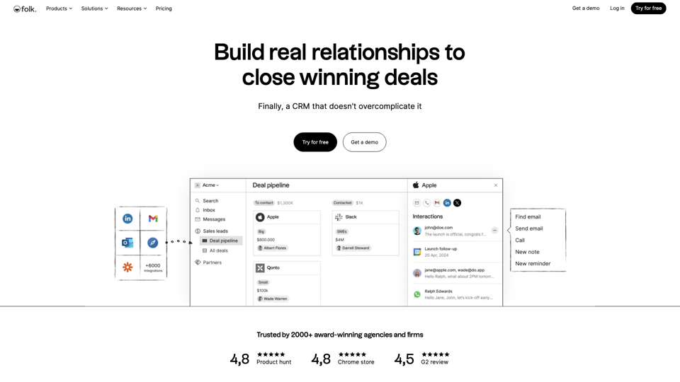 folk - Real relationships. Winning deals.