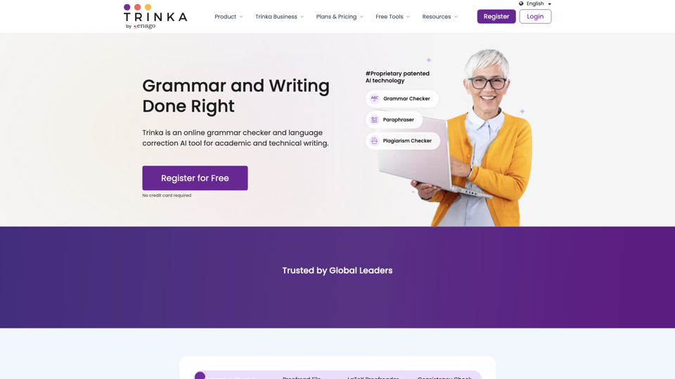 Trinka: AI Writing and Grammar Checker Tool