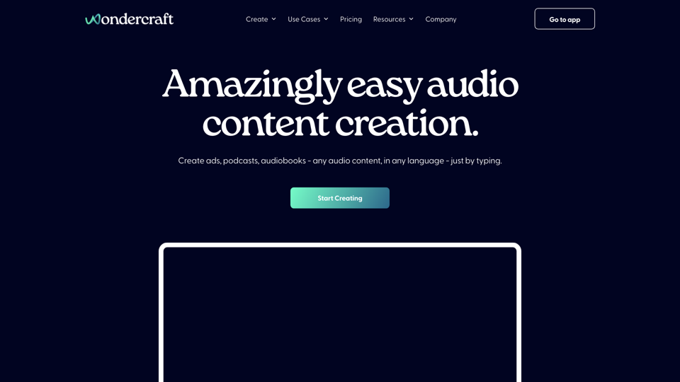 AI Powered Audio Studio - Wondercraft