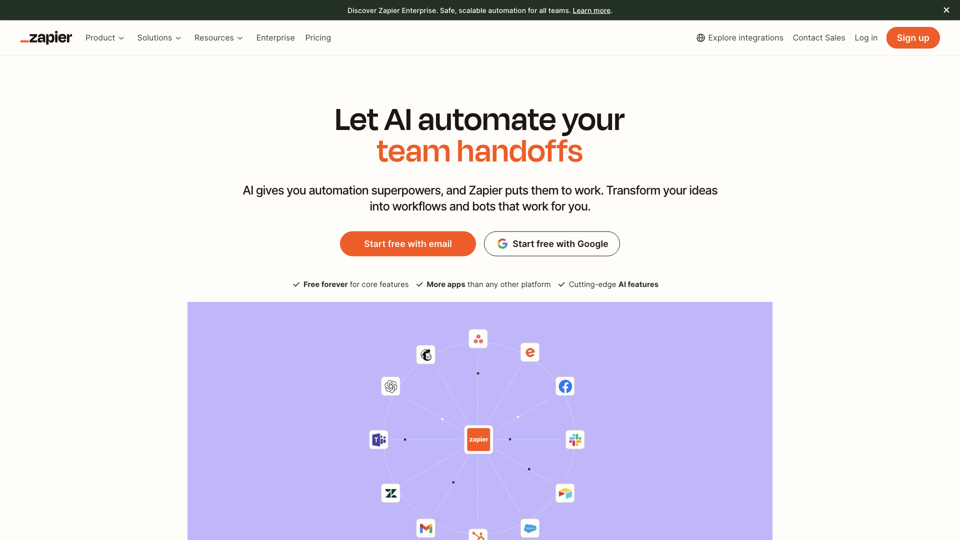 Automate your work today | Zapier