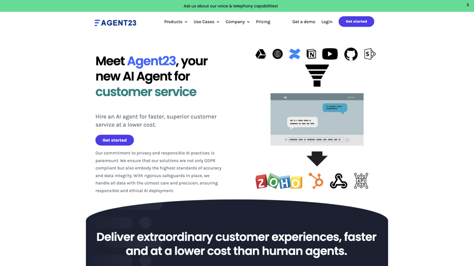 Agent23.AI – Construir Agentes GenAI para Suporte ao Cliente e Vendas