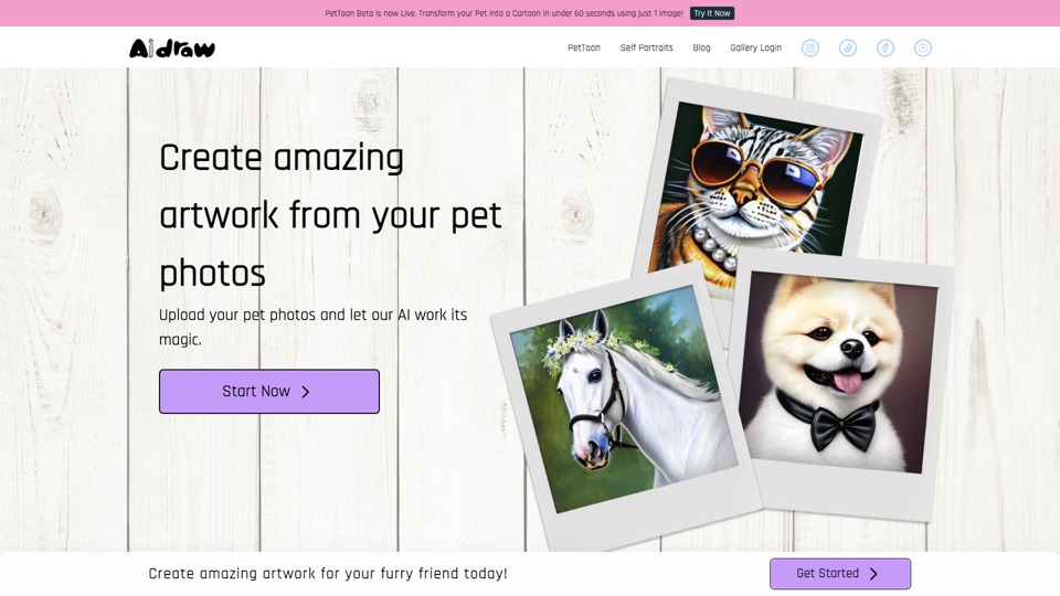 AI Draw - Create Artwork from your Pet Photos