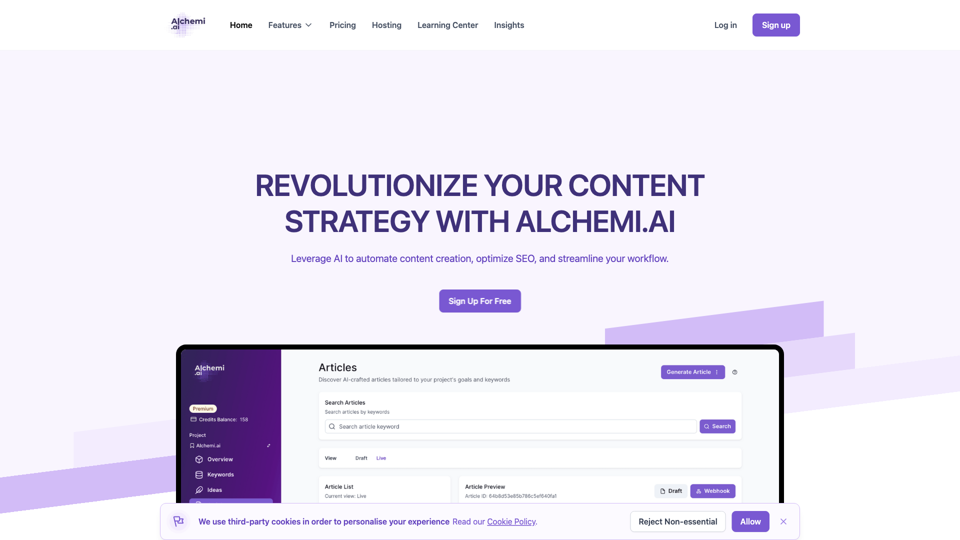 Alchemi.ai: Elevate Content Strategy with AI